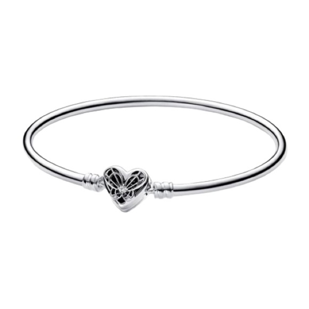 NWB‎ Authentic Pandora Moments Limited Edition Heart & Butterfly Bangle charm